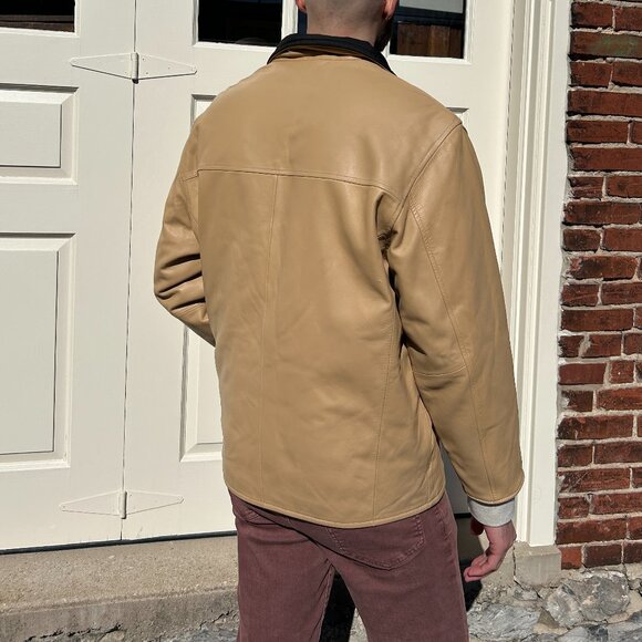 Leather, tan, vintage. insulated jacket - Picture 5 of 5